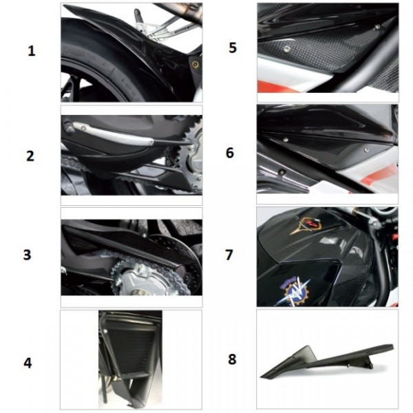 MV Agusta Rear fender carbon fiber F4 Y10 Gloss finish